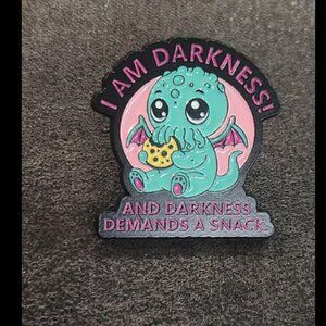 I Am Darkness And Darkness Demands A Snack! Cthulhu Dungeons & Dragons Pin